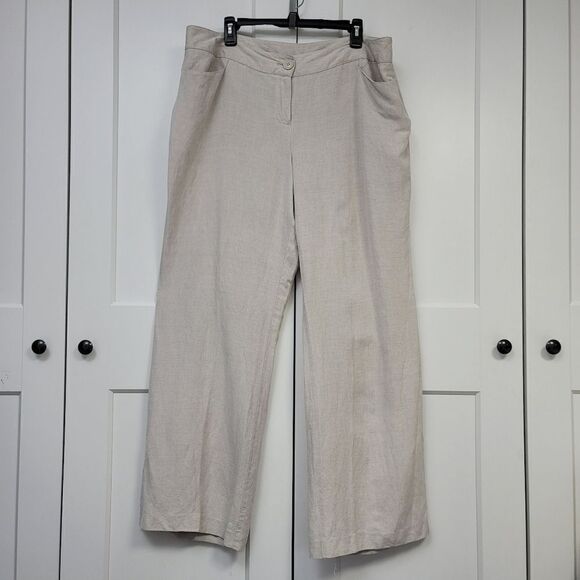 Lane bryant wide leg linen blend pants, 16 - Picture 4 of 9